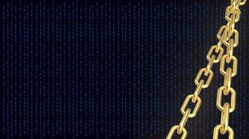 The Gold chain for abstract or Business image 3d rendering. photo
