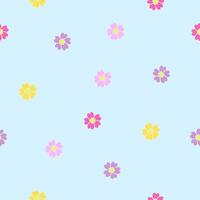 Flourish decorative design template. Primula. Colorful Primroses. Seamless pattern. vector