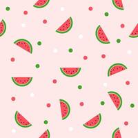 Seamless Summer Watermelon background. Pink Background. vector