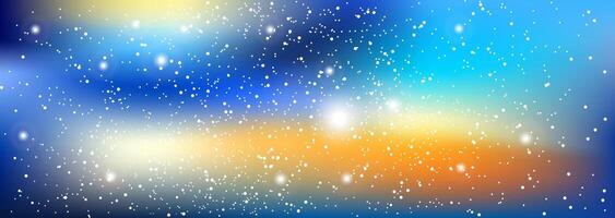 Universe banner. Matrix of glowing stars. Space background. vector