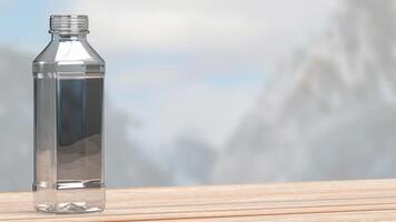 The plastic bottle for sci or eco concept 3d rendering. photo