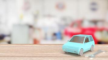 The car and tool for garage or service concept 3d rendering. photo