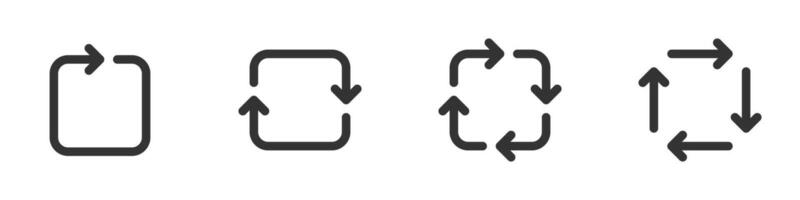 Repetitive process icon set. Vector illustration.