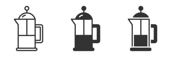 French press icon. Vector illustration.