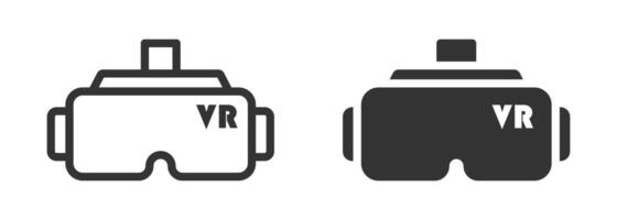 vr lentes icono. virtual realidad casco. vector ilustración.