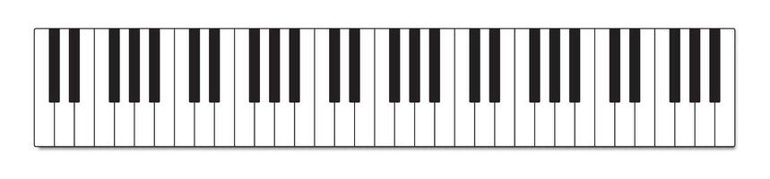 Piano keys isolated on a white background. Vector illustration.
