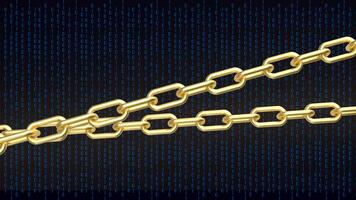 The Gold chain for abstract or Business image 3d rendering. photo