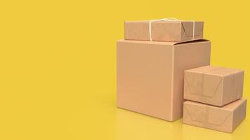 The Paper box for Delivery concept 3d rendering. photo