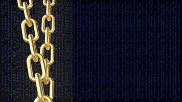 The Gold chain for abstract or Business image 3d rendering. photo