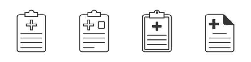 Medical report icon set. Health data. Vector illustration.