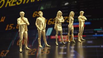 The figure Business man for team concept 3d rendering. photo