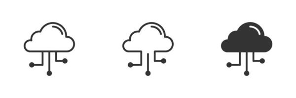 Cloud computing icon. Vector illustration.