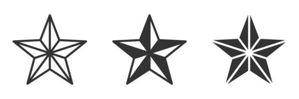 Star icon set. Vector illustration.