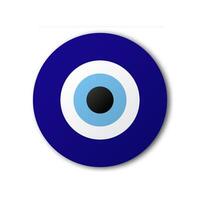 Evil eye icon. Greek or Turkish amulet. Vector illustration.