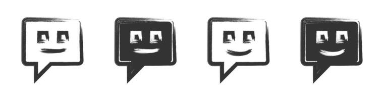 Hand drawn chatbot icon. Vector illustration.