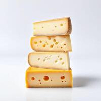 ai generado delicioso queso aislado en blanco antecedentes foto