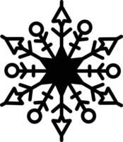 Snowflake glyph and line vector illustration