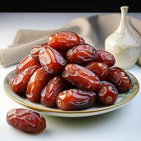 AI generated a plate of dates photo