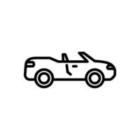 convertible car icon vector in line style