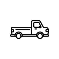 pick up car icon vector in line style