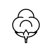 cotton icon vector in line style