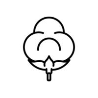 cotton icon vector in line style