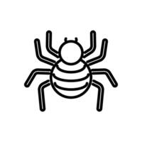 spider icon vector in line style