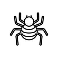 spider icon vector in line style