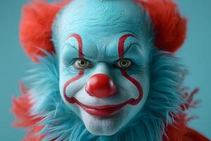 AI generated Close Up of a Clowns Face Generative AI photo