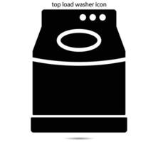 top load washer icon, Vector illustrator