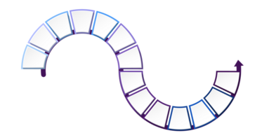 bleu Ton cercle infographie avec 14 pas, processus ou options. présentation faire glisser modèle. png