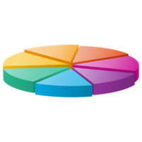 3d ciclo diagramma per infografica. grafico con 7 parti, opzioni. può essere Usato per grafico, rapporto, presentazione, opuscolo, ragnatela design. png