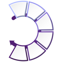 azul tono circulo infografía con 6 6 pasos, proceso o opciones presentación diapositiva modelo. png