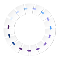 Blau Ton Kreis Infografik mit 15 Schritte, Prozess oder Optionen. Präsentation rutschen Vorlage. Infografik Layout Design. png