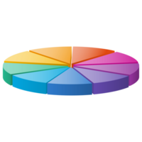 3d ciclo diagrama para infografía. gráfico con 9 9 partes, opciones lata ser usado para grafico, informe, presentación, folleto, web diseño. png