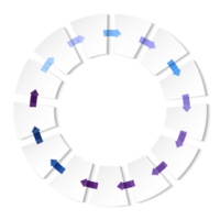 azul tono circulo infografía con 13 pasos, proceso o opciones presentación diapositiva modelo. png