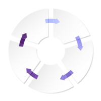 bleu Ton cercle infographie avec 5 pas, processus ou options. présentation faire glisser modèle. png