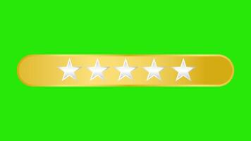 Five star rating animation for customer feedback and review video