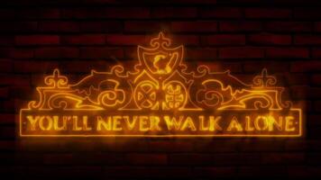 you'll never walk alone fire text effect green screen background video