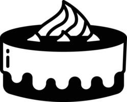 Black Forest Pastry glyph and line vector illustration