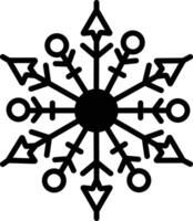 Snowflake glyph and line vector illustration