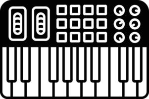 midi glifo y línea vector ilustración