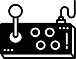 joystick glyph and line vector illustration