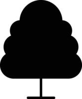 Tree glyph and line vector illustration