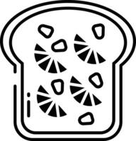 toast glyph and line vector illustration