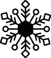 Snowflake glyph and line vector illustration