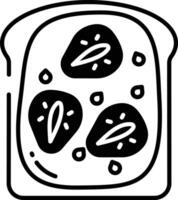 toast glyph and line vector illustration