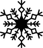 Snowflake glyph and line vector illustration