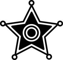 Sheriff glyph and line vector illustration