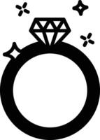 Magic Ring glyph and line vector illustration